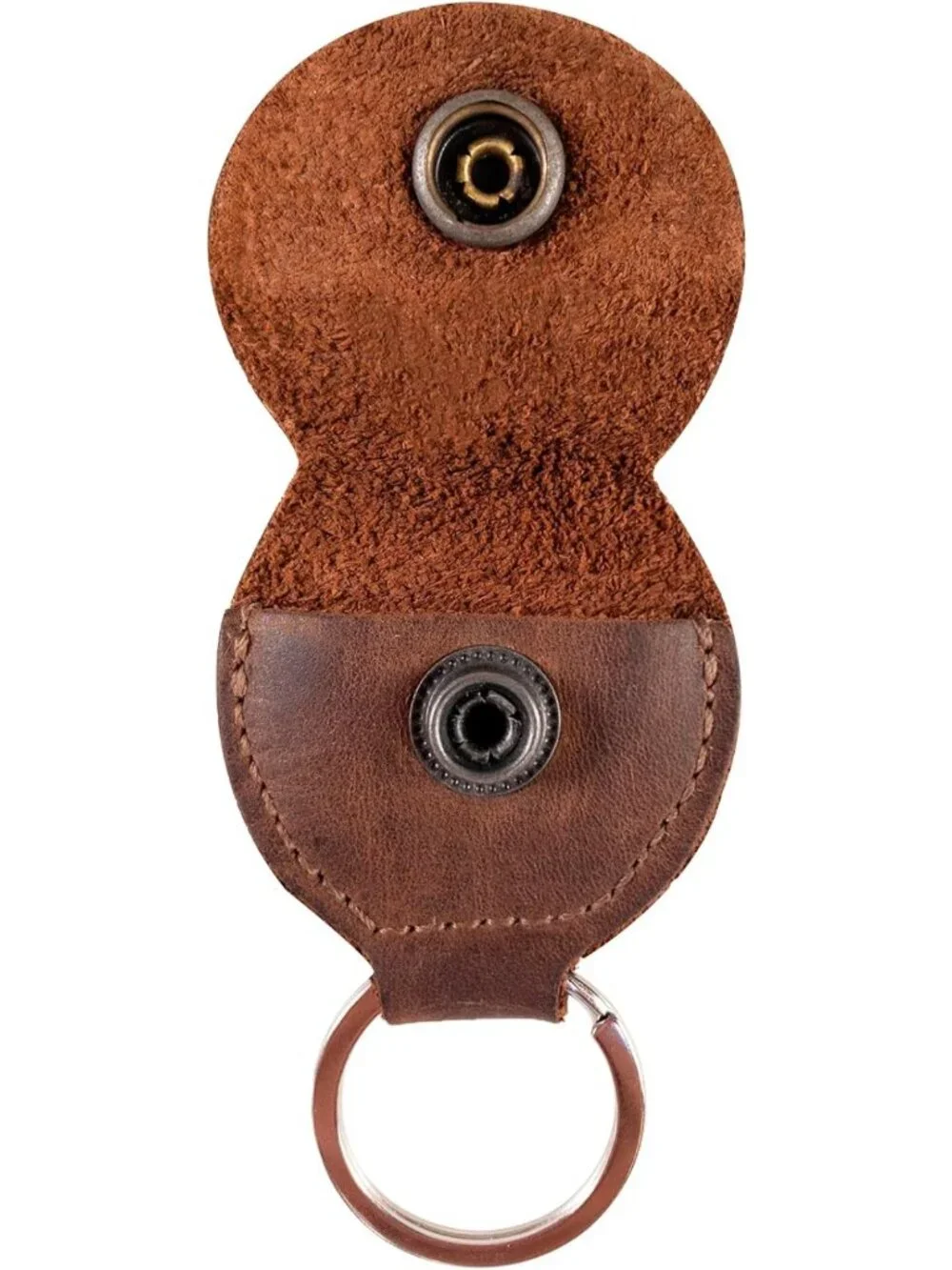 Guitar Pick Holder Keychain, Full Grain Leather Key Organizer for Musicians